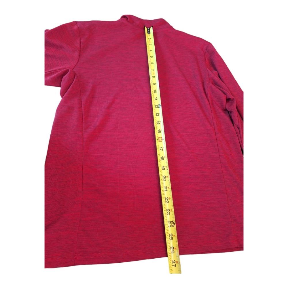 Russell Athletic Dri-Power Lightweight 1/4 Zip Men's Heathered Pullover Maroon M - Picture 8 of 9
